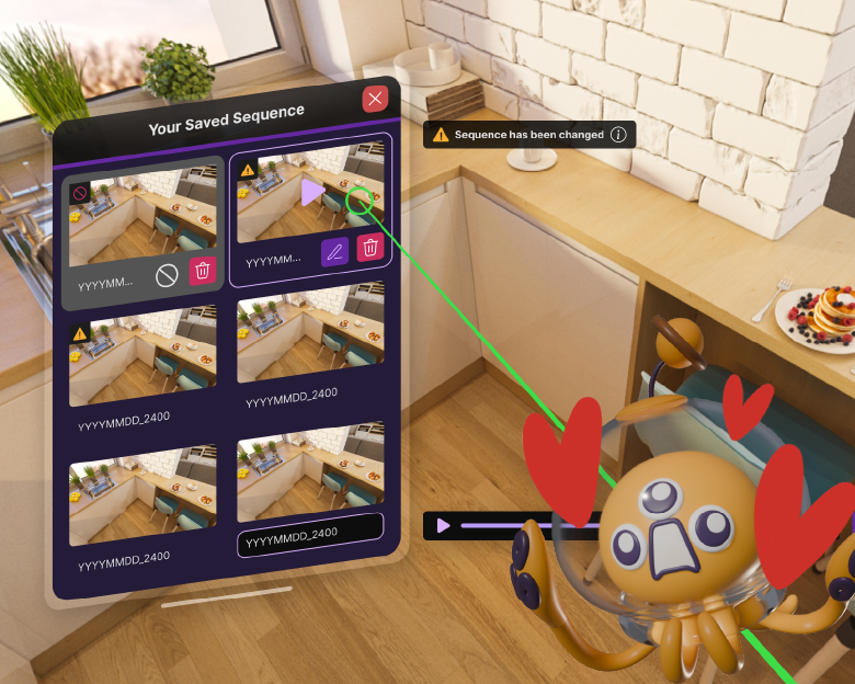 One-click interactivity interface visual