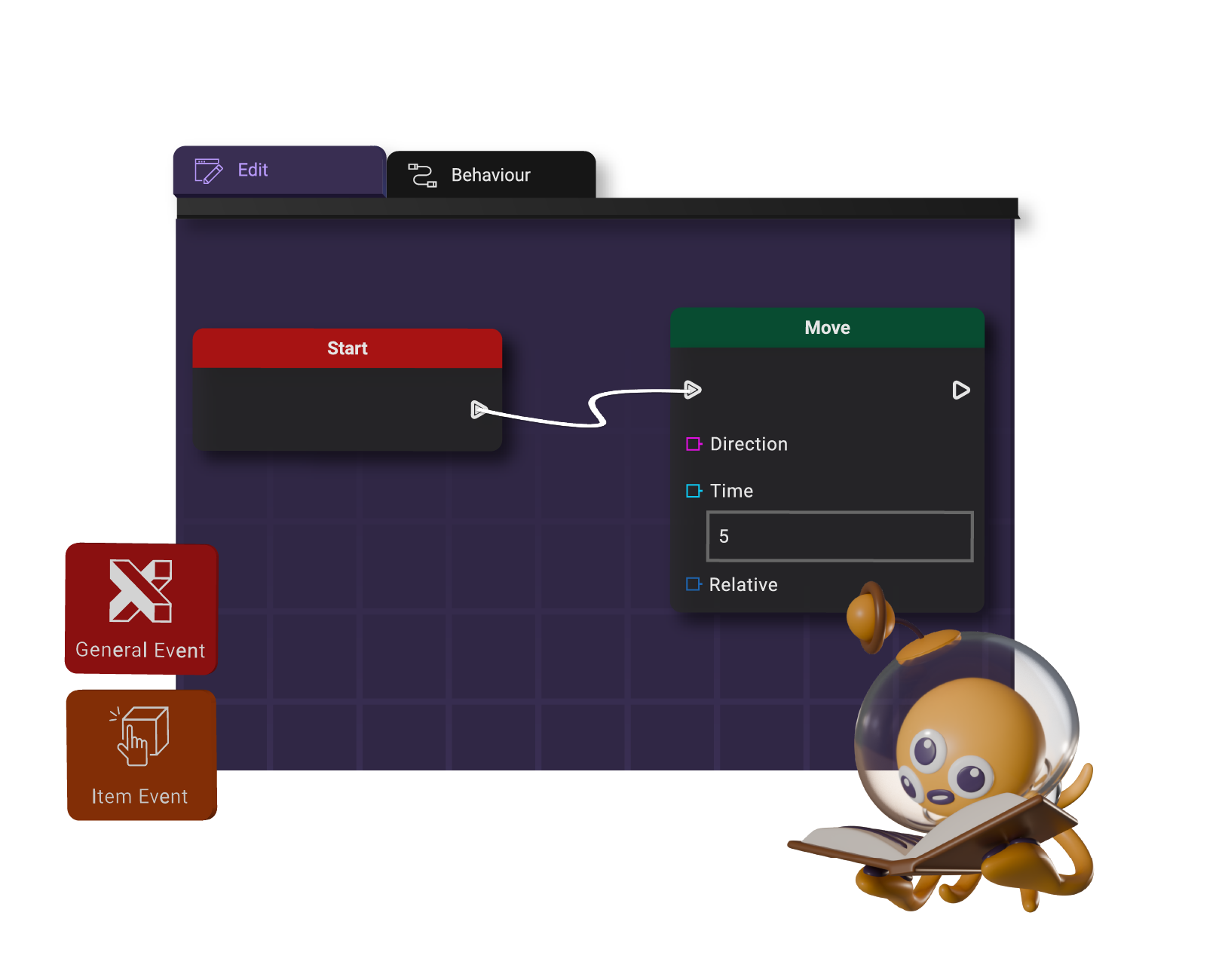 Visual block coding interface visual