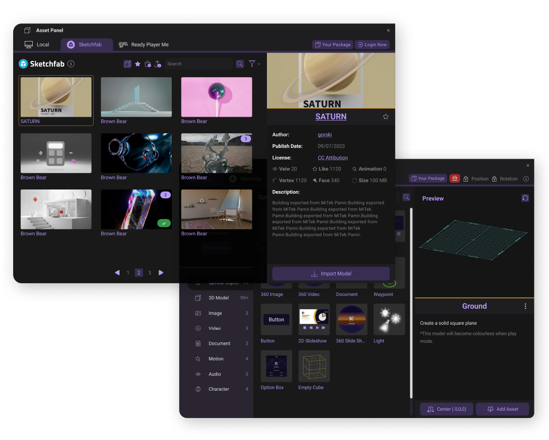 3D Asset Library Visual